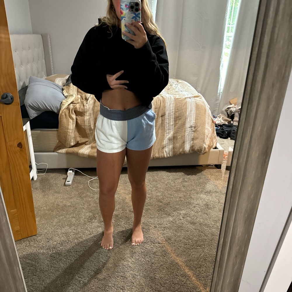Hollister Blue and White Athletic Shorts
